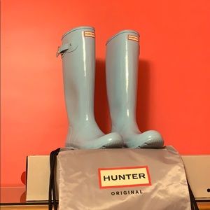 Hunter Original Tour Gloss pale mint (light blue)